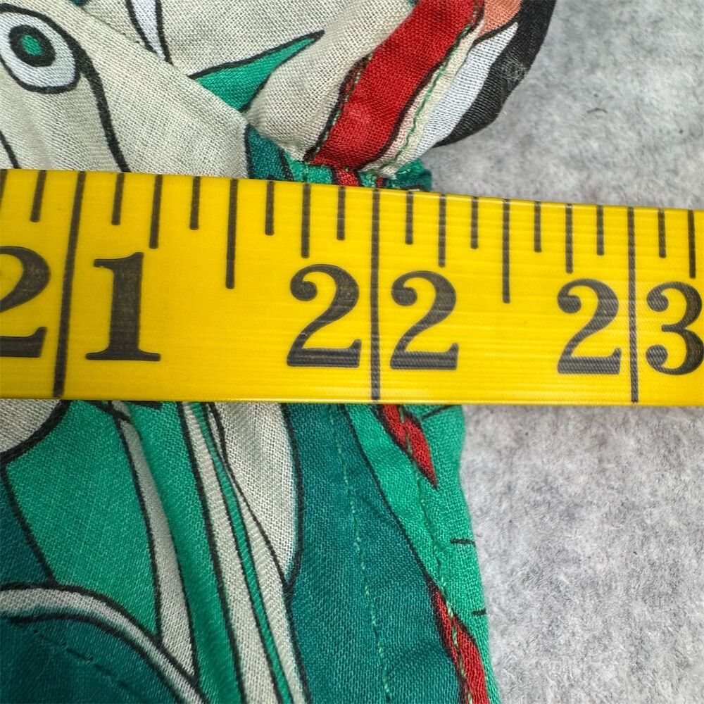 Talbots Women's Cotton Jungle Print Blouse Green Long Sleeve Size Large - Picture 8 of 10
